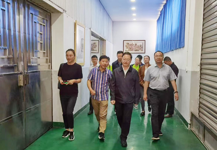省广电局党组成员、副局长陈德金及县委何副书记、县委宣传部胡部长等一行到金田原公司调研魔芋产业(图1)